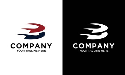 Modern letter 3b gradient logo template