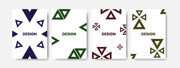 geometry abstract triangle cover design with many colors.