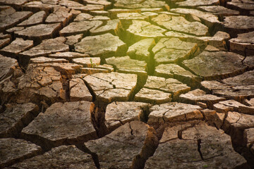 Water is life. Arid season Water is life. Dry season. Background drought water shortage.Cracked land without water