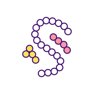 Strep Throat RGB Color Icon. Bacterial Infection. Red Tonsils. Inflammation. Sore And Scratchy Throat. Streptococcal Pharyngitis. Enlarged Lymph Nodes In Neck. Isolated Vector Illustration