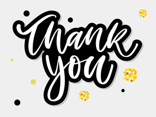 thank you Slogan print for textile t-shirt vector.
