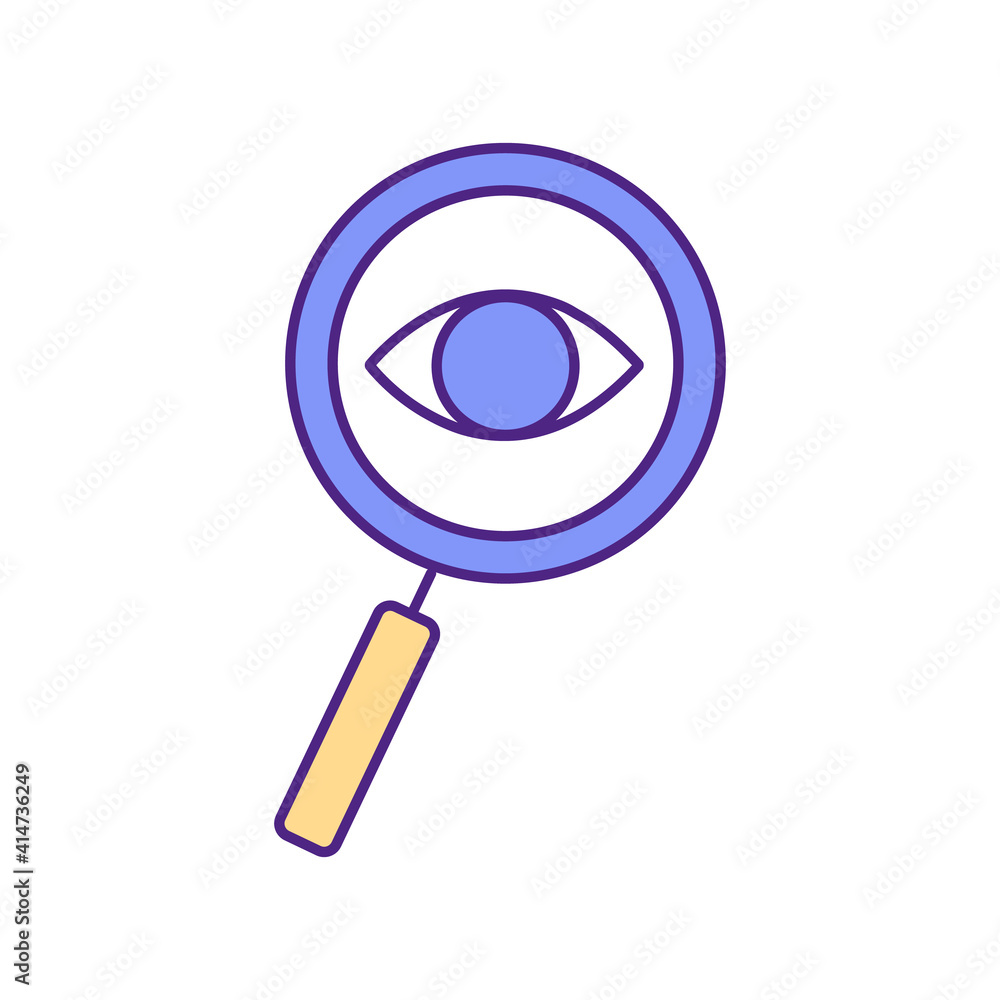 Poster curiosity development rgb color icon. exploration, investigation. inquisitive thinking. improving le