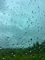 drops of water on the window