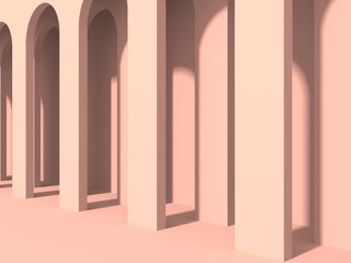 Abstract Pink Architecture Design Concept