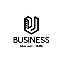 Letter U City Logo Design