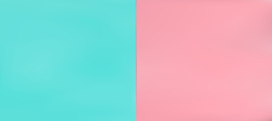 Soft pink and light blue pastel paper color background. Vertical overlap mint backdrop. Vector illustration