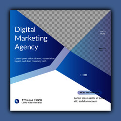 Digital marketing agency social media post, instagram post template
