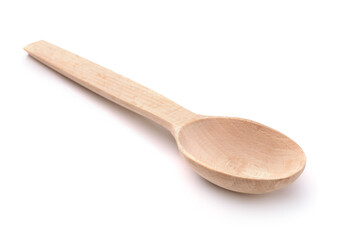 Unpainted birch wood teaspoon