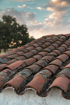 roof of an old farm in spain