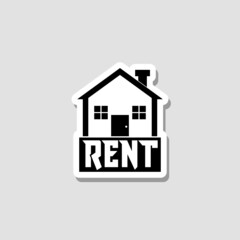 Rent House sticker icon simple