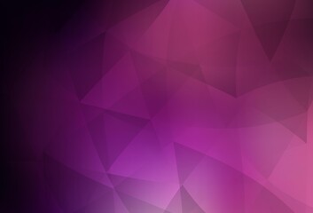 Fototapeta premium Dark Purple, Pink vector shining triangular layout.
