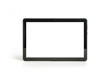 Tablet PC horizontal Isolated on white, front view , include clipping path 
