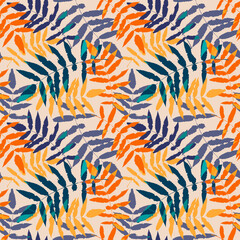 Nature abstract background, vector. Tropical seamless pattern, use for textile, wallpaper, fashion print, backdrop and more