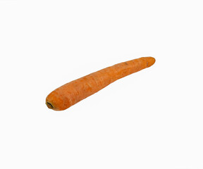 Isolated organic carrot on a white background