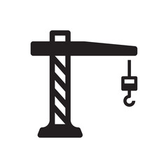 Construction crane hook industry tower icon	