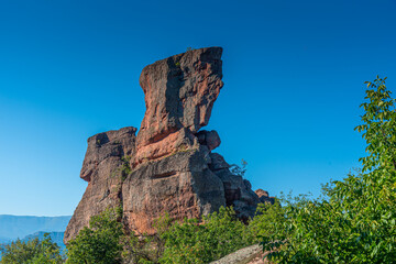 Rock formations called Belogradchik rocks in Bulgaria