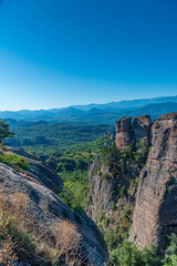 Rock formations called Belogradchik rocks in Bulgaria