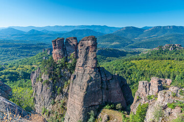Rock formations called Belogradchik rocks in Bulgaria