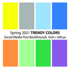 Social Media Post Background 1920x1080 trendy colors Spring 2021