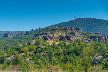 Rock formations called Belogradchik rocks in Bulgaria