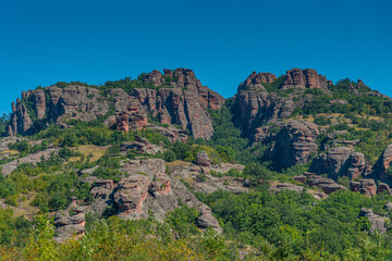 Rock formations called Belogradchik rocks in Bulgaria