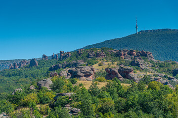 Rock formations called Belogradchik rocks in Bulgaria