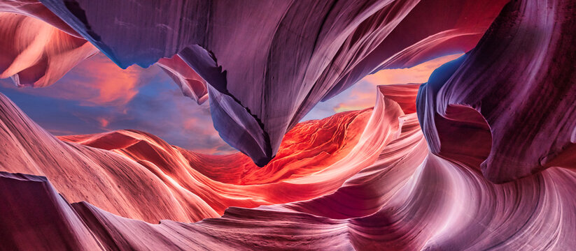 Canyon Antelope, Arizona, Usa. Abstract background and travel concept. Beauty of nature concept.