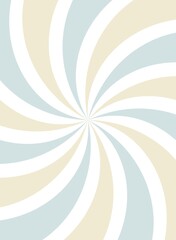 Sunlight spiral background. faded blue and beige color burst background.