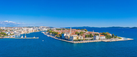 Aerial view of Croatian town Zadar