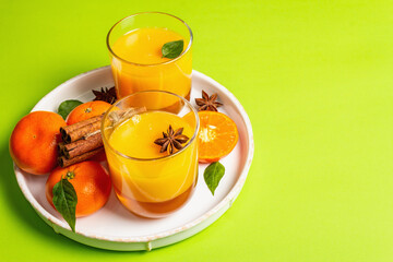 Sweet fruit jelly from fresh oranges and tangerines with fragrant spices
