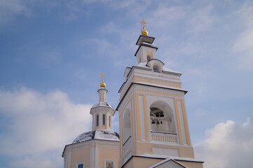 Bryansk, Russia January 2021. Gorno-Nikolsky Diocesan Monastery in Bryansk. 