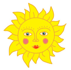 Image of the sun. Image of the Maslenitsa symbol.