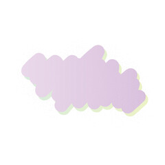 Purple Gradient Cloud Graphic, Purple Paint Brush Stroke, Abstract Graphic, Isolated Graphic Background Vector Illustration