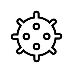 Simple vector virus icon. Coronavirus outline icon, Covid-19,  2019-nCoV