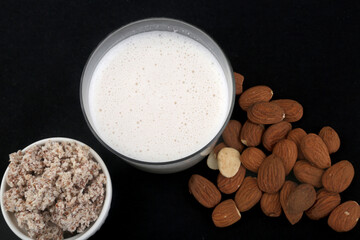 homemade almond milk as healthy drink