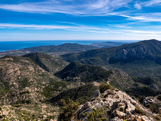 Naklejka premium Panorama dal Monte Nieddu San teodoro, sardegna