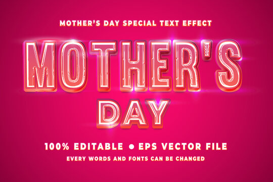 Happy mother's day special with background text effect