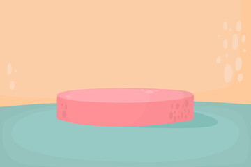 Background vector 3d  scene rendering with  podium and minimal scene platform, stage background 3d rendering pastel platform. scene 3d for show product