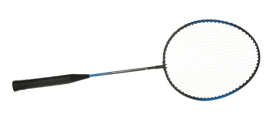Badminton racket isolated on white. Sport equipment