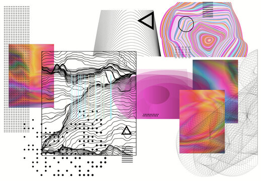 Modern Gothic Design Elements Illustration Set