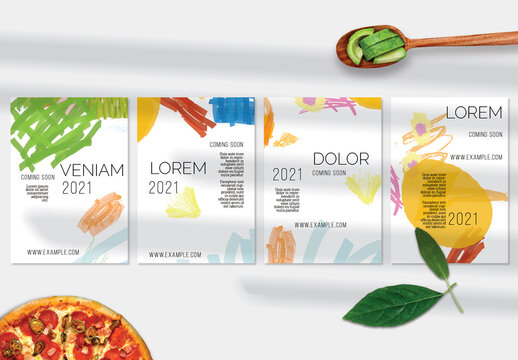 Poster Layout with Abstract Marker Scribble on White