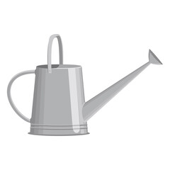 Watering can galvanized. Cartoon flat style