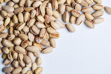 Delicious fried in shell salted pistachio nuts, they are healthy and contain vitamins