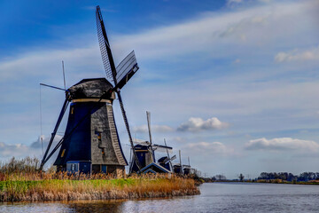 Naklejka premium The traditional windmills of Kinderdijk Netherlands