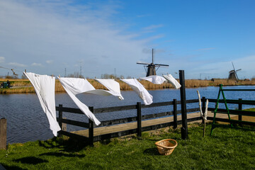 The traditional windmills of Kinderdijk Netherlands