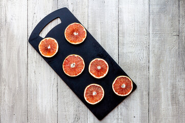 Slices of Blood Oranges Angle
