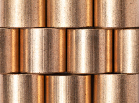 Copper alloy texture. Sleeve bronze bearings