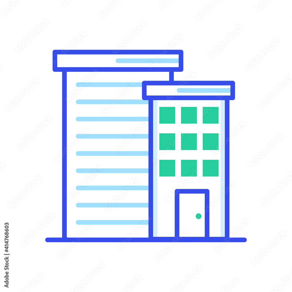 Poster development vector color line icon style illustration.