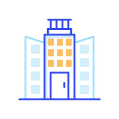 hospital Vector color line icon style illustration. 