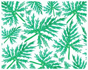 Fototapeta premium Ecological Concept, Illustration Background of Philodendron Selloum, Lacy Tree Philodendron or Horsehead Philodendron Leaves. 